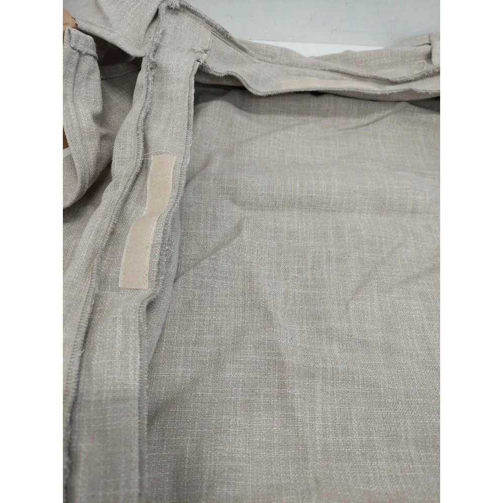 Pottery Barn Kids Comfort Ottoman Slipcover Solid Washed Grainsack Flax NwT
